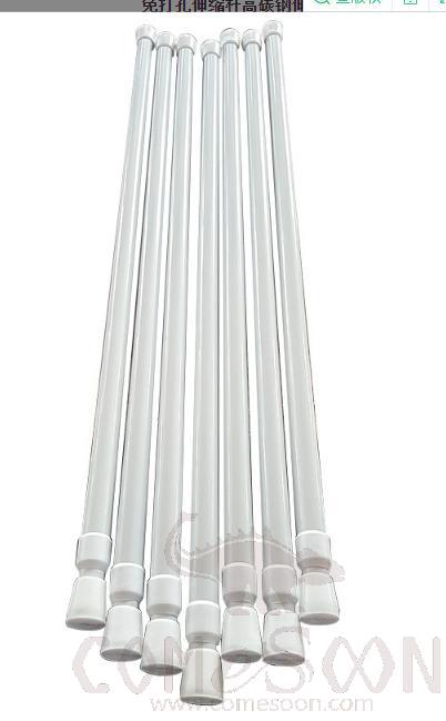 Hole-Free Shower Curtain Rod Laundry Rod Stainless Steel Curtain Rod Wardrobe Telescopic Straight Rod-Suitable for 103-190cm Wall product image