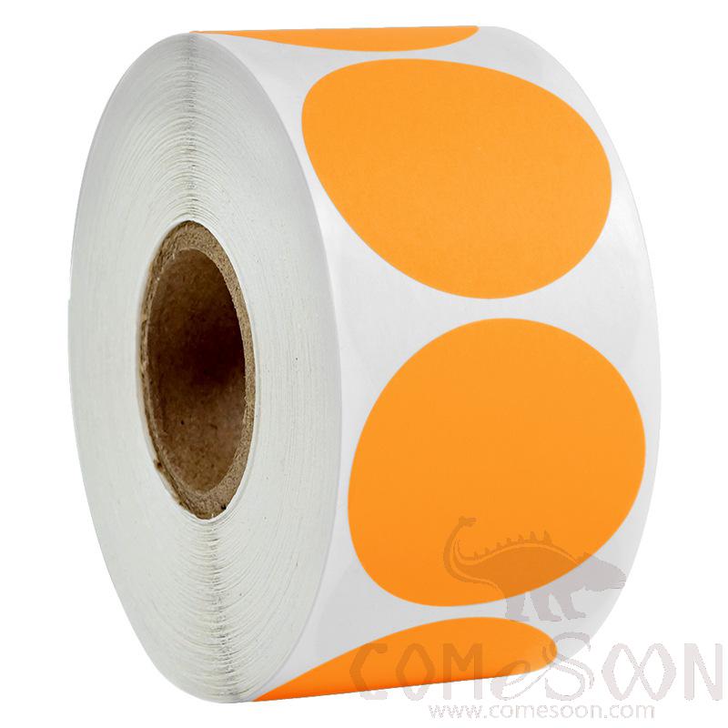 Orange Stickers, 500pcs, Ø3.8 cm