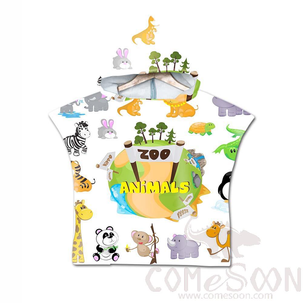Kid's Cape Beach Towel, Microfiber, 60*80cm