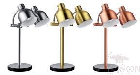 Double Head Red Copper Color Marble Bottom Heat Lamp, 270*645mm, 500w