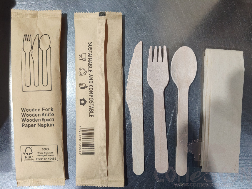 Disposable Wooden Dinnerware Set