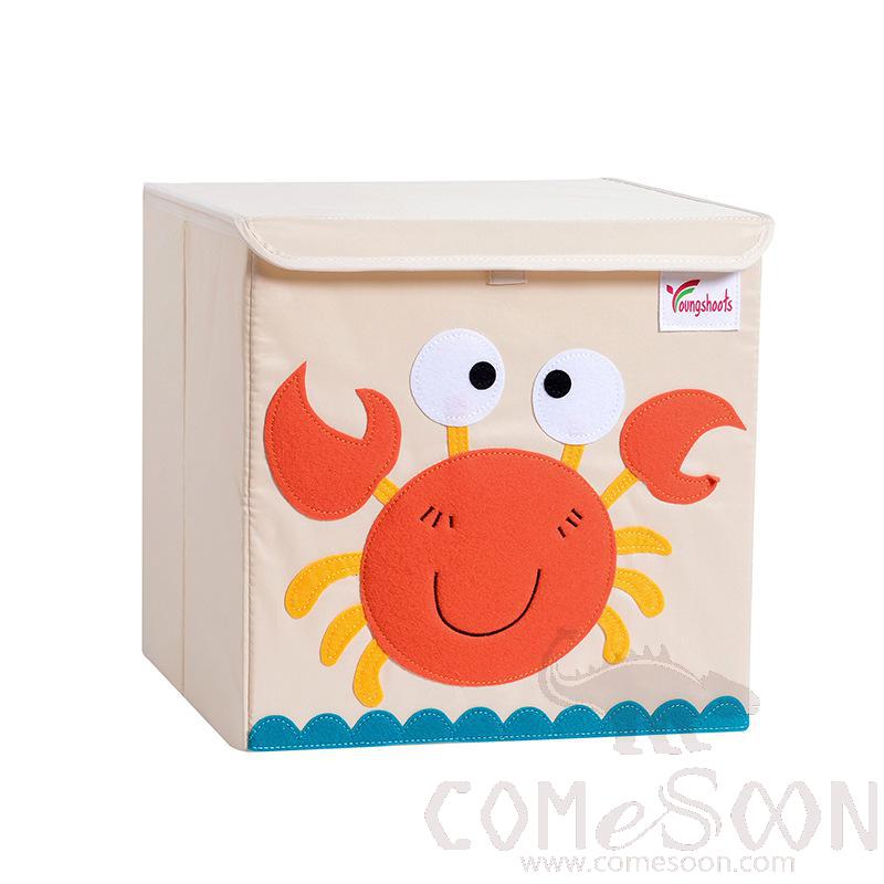 Linen Storage Basket-33*33*33cm, Waterproof Coating Canvas Linen+ Mdf Insert