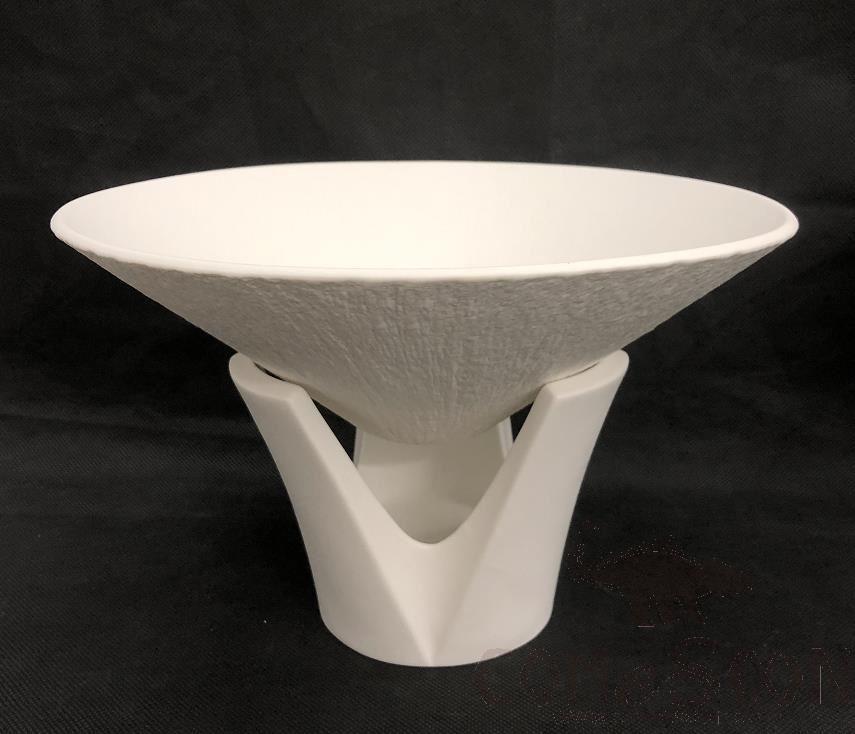 20118 Series Spike Trumpet Bowl Furnace Stand - Matt White
