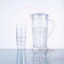 2000ML Engraved Large with 4 Cups Kettle, PS, 17*11.5*25cm