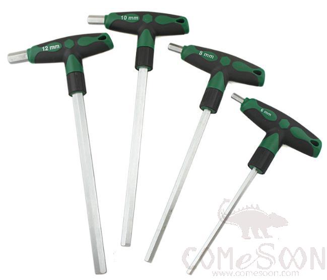 T-Type Allen Wrench 10mm, Chrome Vanadium Steel+ PP & Tpr Plastic Handle product image