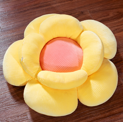 Petal Cushion, Down Cotton, Yellow, L50*W50cm