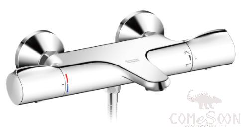 Thermostatic Rainforest Shower Set with Mixer and Showerhead, Hardware, Chrome Plated, Class a (American Standard)