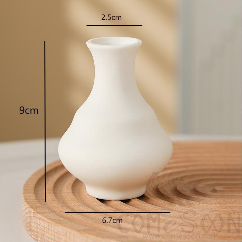 Vase, Ceramics, White, Φ6.7*H9cm