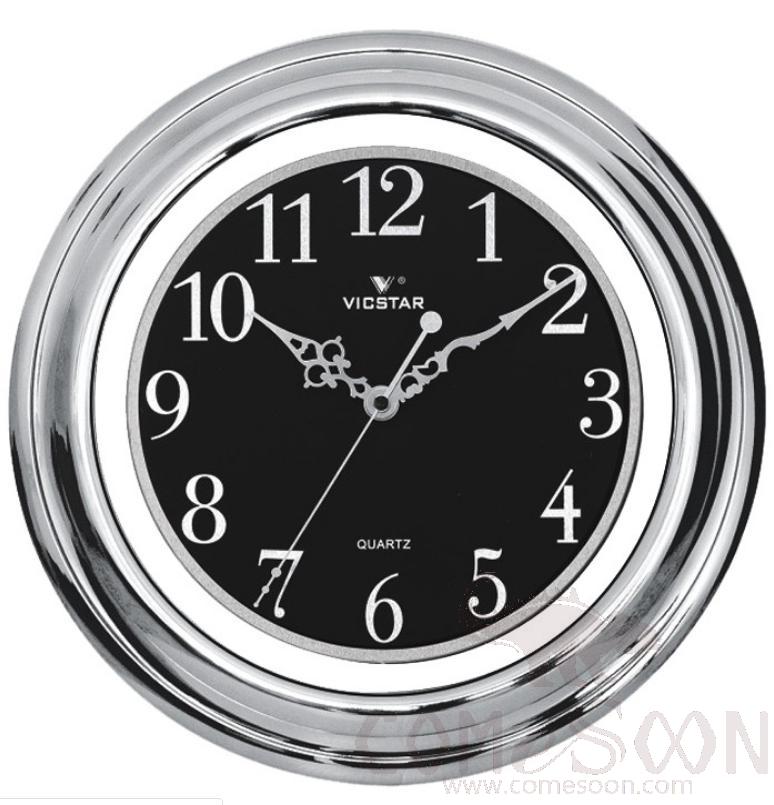 0501 Silver Wall Clock, ABS, L32*W32*H4.5cm product image