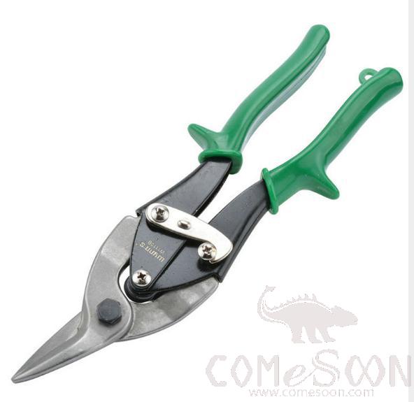 Aviation Shear 10 (Left Curved Cutting Head), High Carbon Steel+ Rubberized Handle