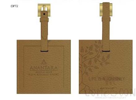 Luggage Tag Pu Leather, L6.5*W6.5cm