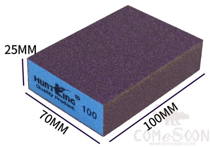 Sponge Sand Blocks, Aluminum Oxide+ High Density Sponge, 100*70*25mm, 800