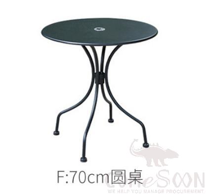 Outdoor Table-Φ70cm, Carbon Steel+ Metal Base, Φ70*71cm product image