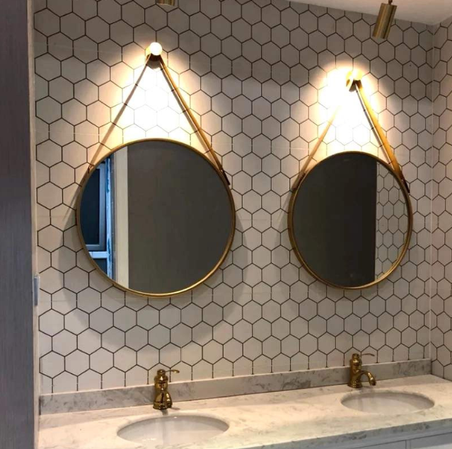 Wall Mounted Bathroom Mirror, D 60cm