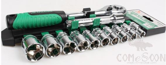 3/8" Socket Set 11pcs, Chrome Vanadium Steel