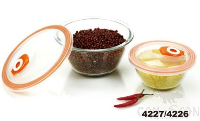 0.35L Round Tempered Glass Crisper