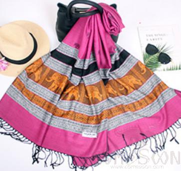 Shawls-70*190cm, 30% Rayon+ 70% Polyester