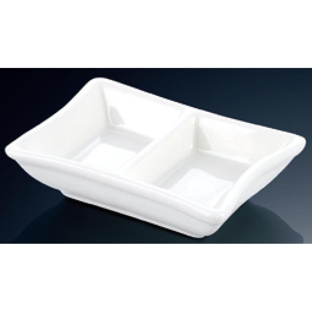 Yy Series- Sauce Dish 3.5" Two Compartment Rectangle