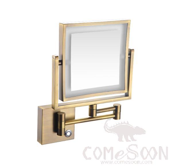 Led Makeup Mirror-Plug / Double-Sided Mirror - Antique - 8 inch (20cm) Single - Copper+ SUS304