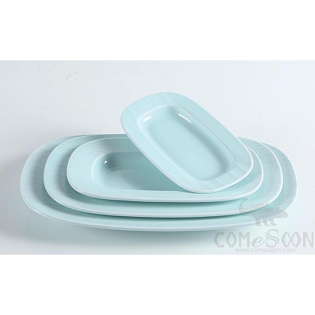 Shy Blue Series England Line 10" Rectangular Deep Plate