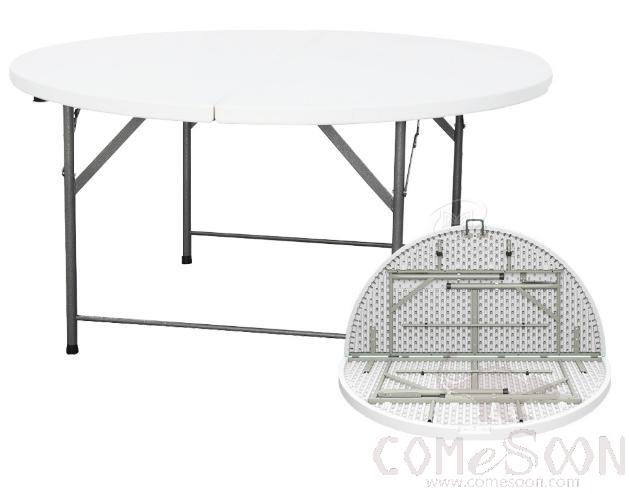 Folding Round Table-Diameter 80* 110 cm