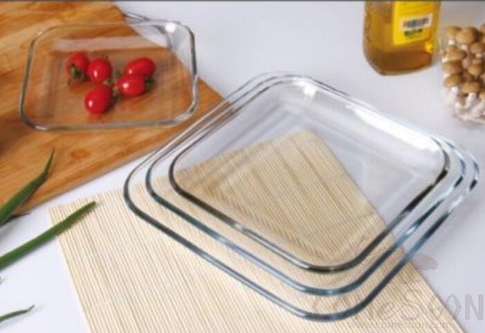 8 inch Square Tempered Glass Plate