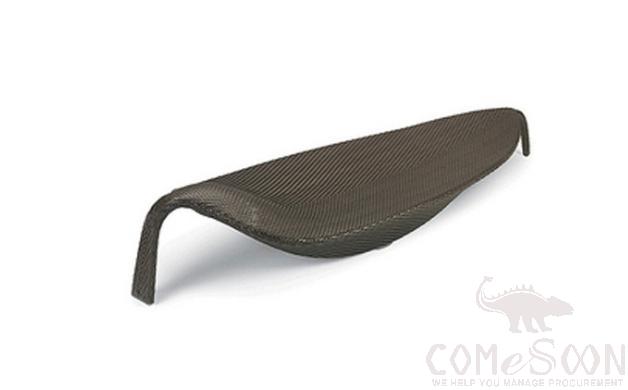 Outdoor Iron Frame Recliner-190*60cm, PE Rattan+ Iron Frame, 190*60*45cm