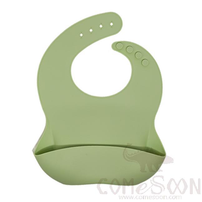 Four Buttons Kids Dining Bib, Yellow Green