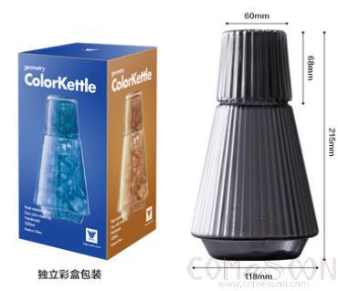 Colorful Glass Kettle Grey 1000ML product image