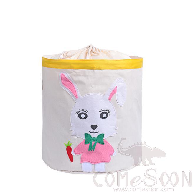 Linen Storage Basket-33*33*33cm, Waterproof Coating Canvas Linen+ Mdf Insert