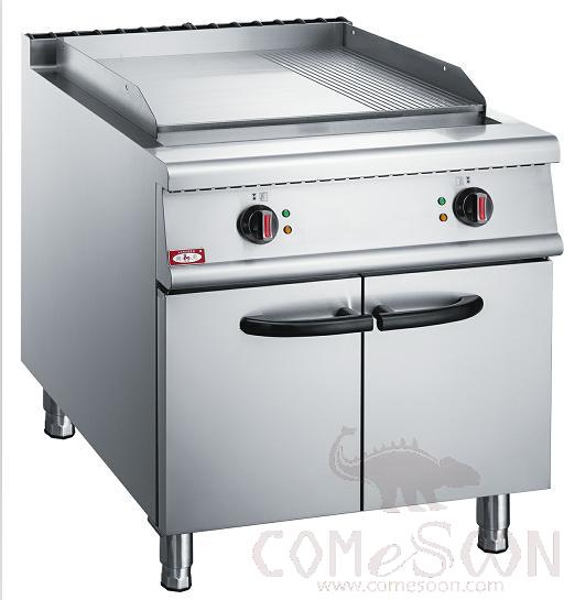Gas Flat Grill with Cabinet, SUS 304, 800*900*(850+ 70)mm