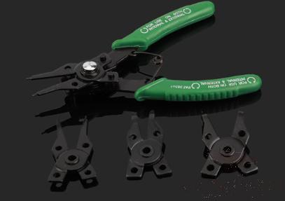 4 in 1 Circlip Pliers Set 7", High Carbon Steel