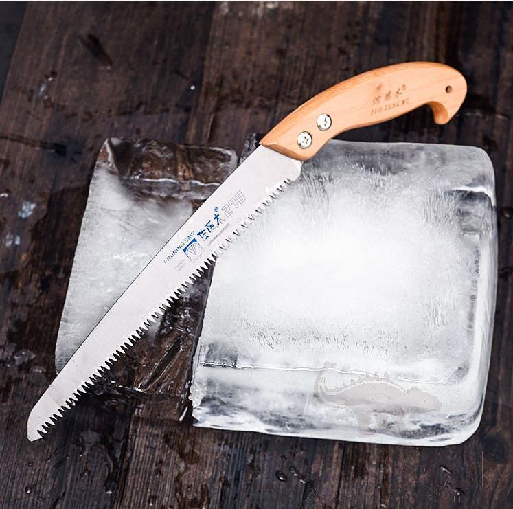 Ice Saw, Solid Wood+ Stainless Steel, 27cm+ 15cm