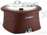 Galena Electric Soup Warmer, with Soup Ladle, S.s. Lid, 10ltr, 220v Ac, 50hz, 420w, Brown