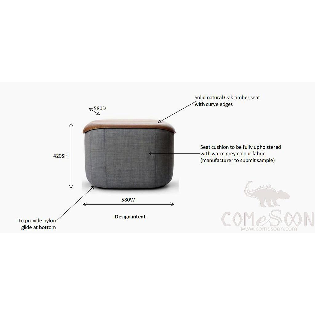 Solid Wood Sofa and Stool (Customized Product)-58*58*42cm product image