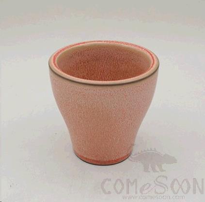 Matt Soil Coral Red Series Drum Cup, Ø7.7*H7.2 cm
