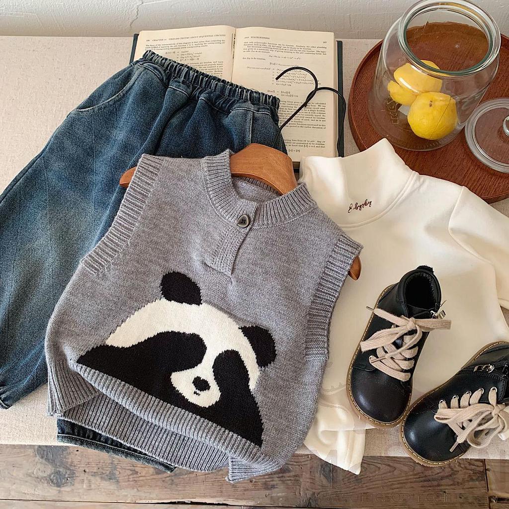 Knitted Vest, Gray, L37*W35cm