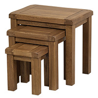 Yongyi Antique Solid Oak Three Sets of Stools Rus19