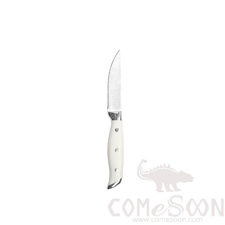 Paring Knife-White, German 5cr15 Ss+ Pom, Blade 3.5"
