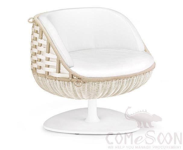 Outdoor Rattan Sofa, PE Rattan+ Metal Frame+ Waterproof Cloth+ High Density Spongee