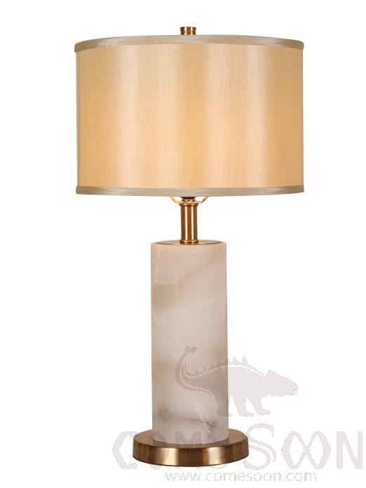 Table Lamp-Marble+ Metal+ Fabric, 5w, Warm, 400*200*690mm