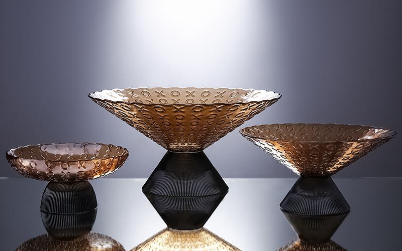 Glass Decorations/glass Plate D25h12cm