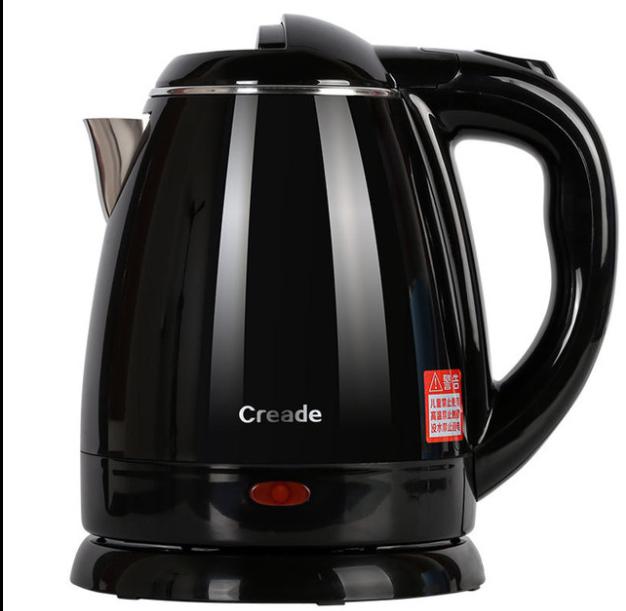 1.2L Electric Kettles with Double Layer, Stainless Steel+ ABS Engineering Plastics