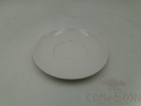 Ruled Relief Large Barrel Cup Bottom Saucer
