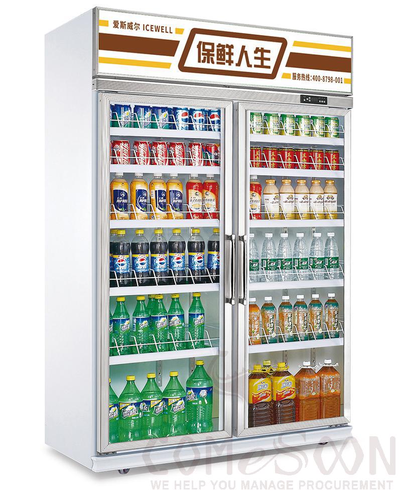 Double-Door Display Cabinet (Aluminum Alloy Door) 1260*680*2130mm