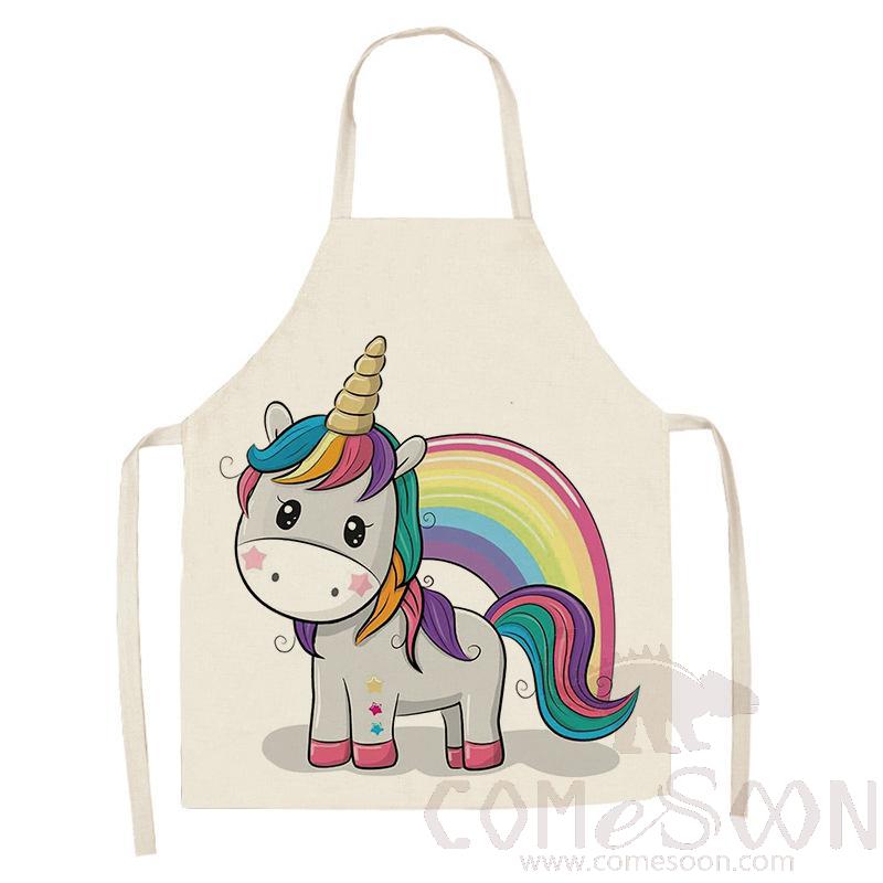Unicorn Apron, Linen, 55*68cm