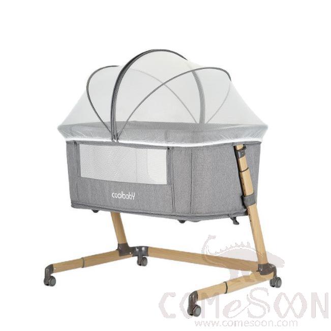Baby Bed, L94*W55*H70cm, Aluminum Alloy+ Cationic Fabric  Baby Cot, Baby Bed Foldable