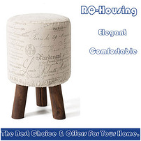 Solid Wood Linen Footstool Change Shoes Stool Dressing Stool a Variety of Styles Optional