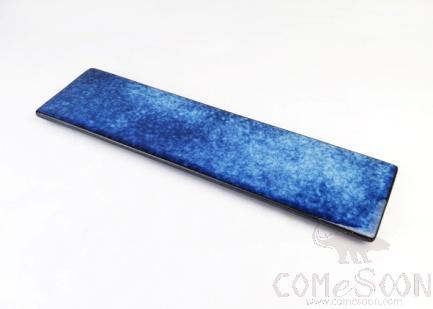 Moon Blue Rectangular Sushi Plate