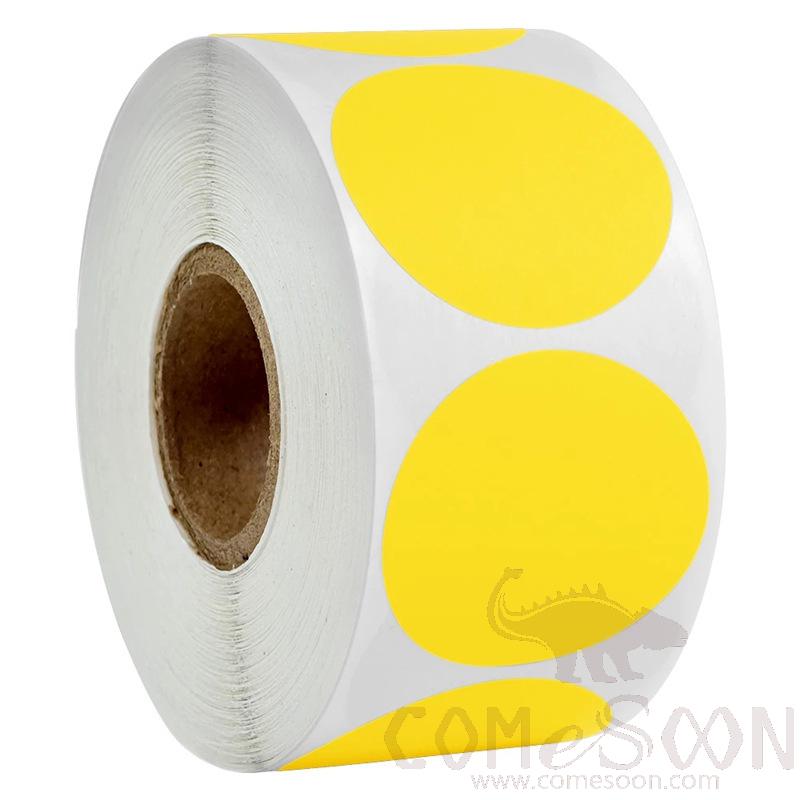 Yellow Stickers, 500pcs, Ø3.8 cm